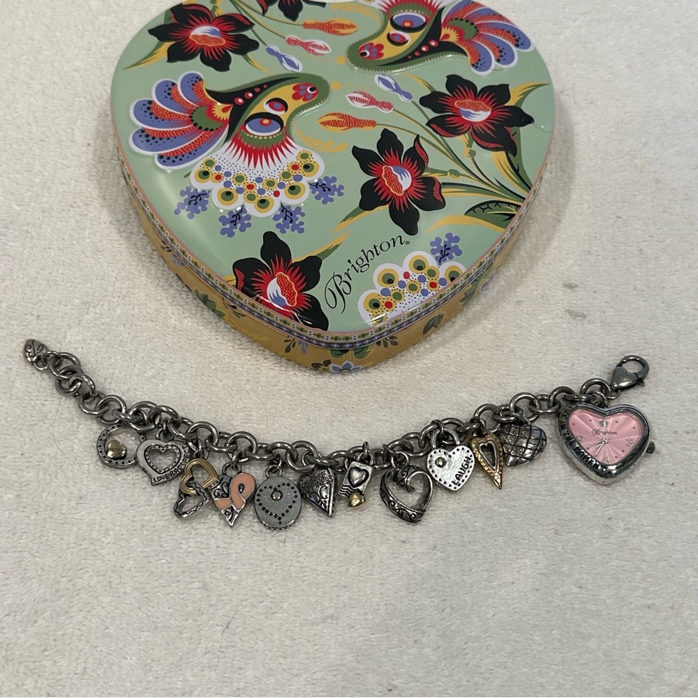 COPY - Brighton Heart Charm Bracelet w/heart watch